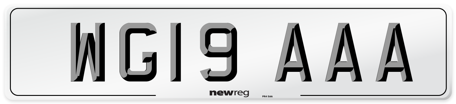 WG19 AAA Number Plate from New Reg